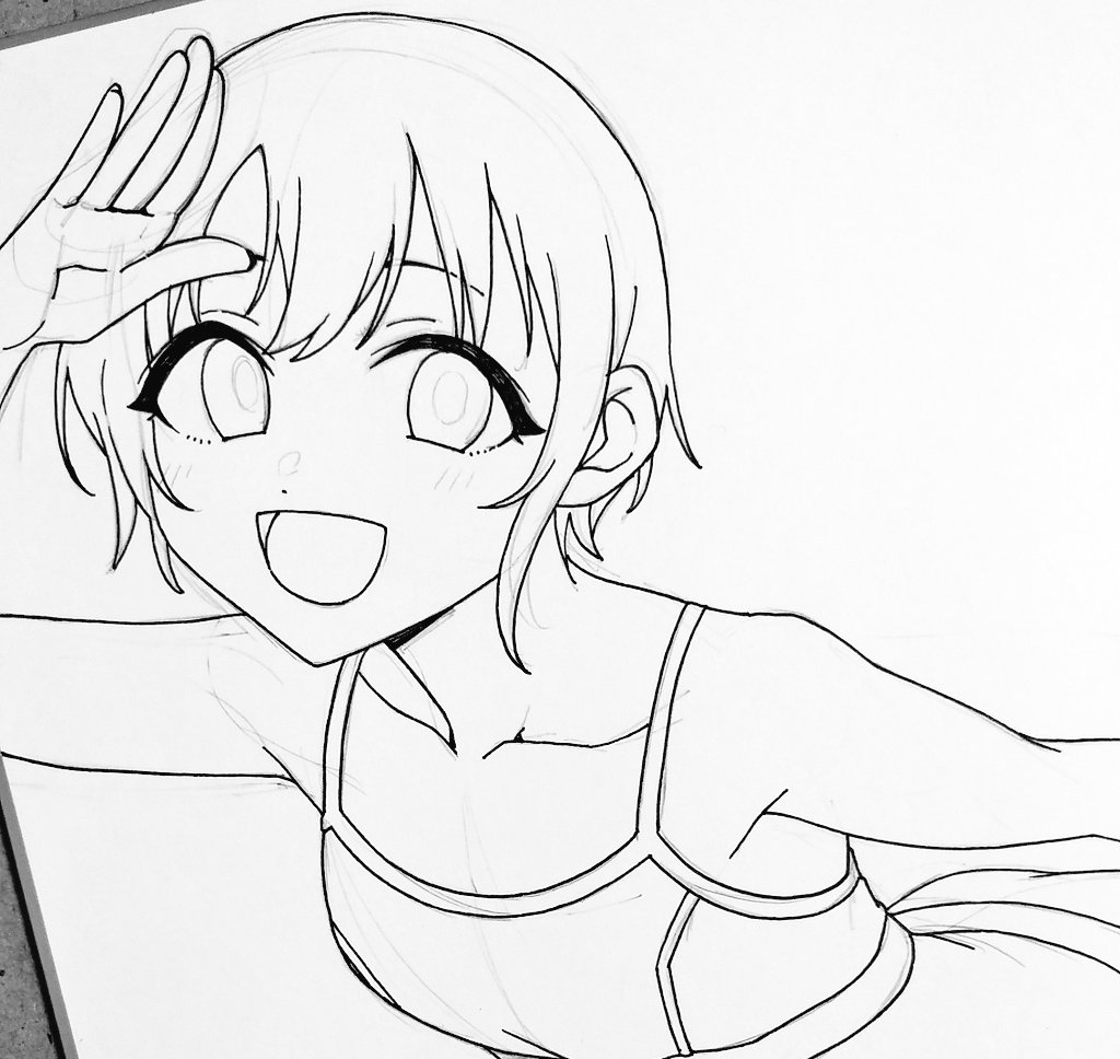 色紙の線画3枚出来た!
……間に合うんか???? 