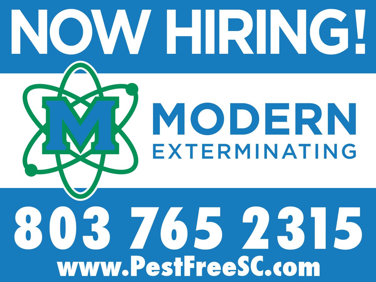 ModernExterm's tweet photo. 🚨 NOW HIRING – JOIN OUR TEAM 🚨

Modern Exterminating Company is growing, and we’re looking for motivated individuals to join our team! https://t.co/EMFZQ5Vabj