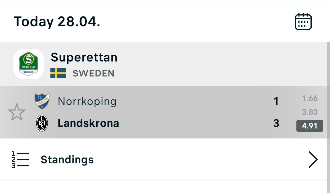 NaijaInplay's tweet photo. Just look at.

Norrkoping just messed this beautiful 20 odds up.

My fault though... I only play goals why I chose Straight Win still baffles me. https://t.co/TrVmscK0Jy