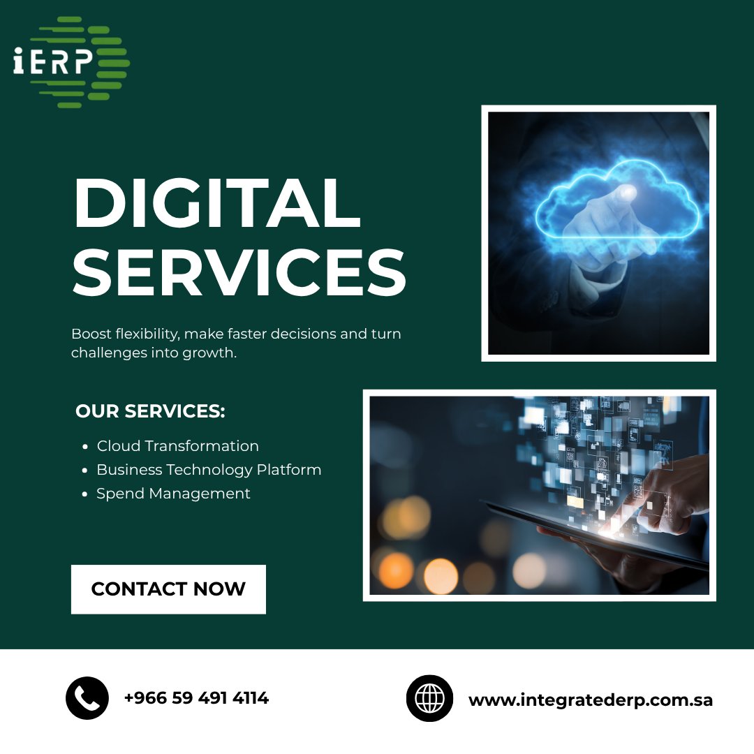 ierpofficial's tweet image. Digital services for smarter decisions &amp;amp; faster growth.
Get started today, visit integratederp.com.sa or contact us at info@integratederp.com.sa | +966 59 491 4114
#DigitalServices #ERP #SAP #EnterpriseSolutions #IERP