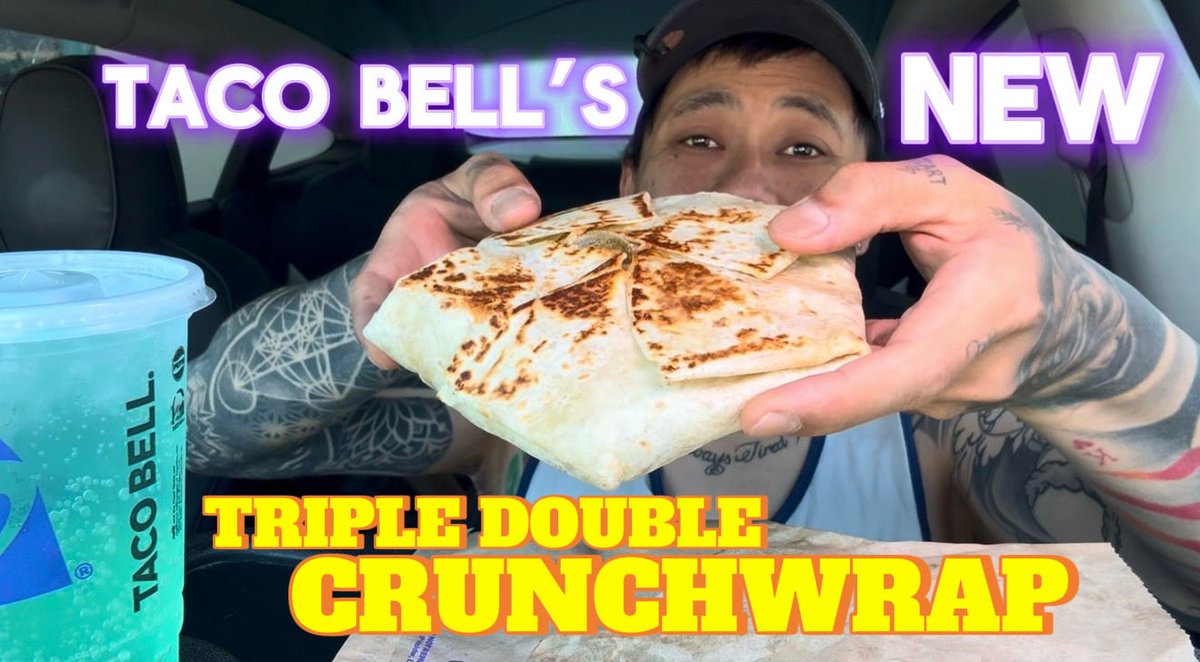 Stony_Ley's tweet photo. Trying the NEW TRIPLE DOUBLE CRUNCHWRAP at Taco Bell 🌮🔔
The New Triple Double Crunchwrap Review for you! 🫵🏼
FULL VIDEO ⬇️
https://t.co/BCtBU9l9JX
Enjoy my other full length videos ⬇️
https://t.co/kqGBlBvpov
#asmr #mukbang #tacobell #crunchwrap #fastfood https://t.co/yppsDn8hH0