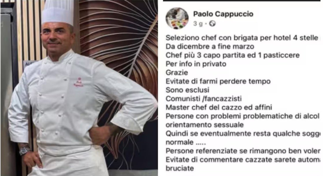 Frances99687883's tweet photo. #Condannato a risarcire CgilTrentino per #discriminazione in ambito lavorativo. #PaoloCappuccio,lo chef stellato con svastica e Mussolini sul braccio. Alla vigilia del 1º maggio,sentenza storica. Ottima notizia #lavoro https://t.co/duU5jhA82g
