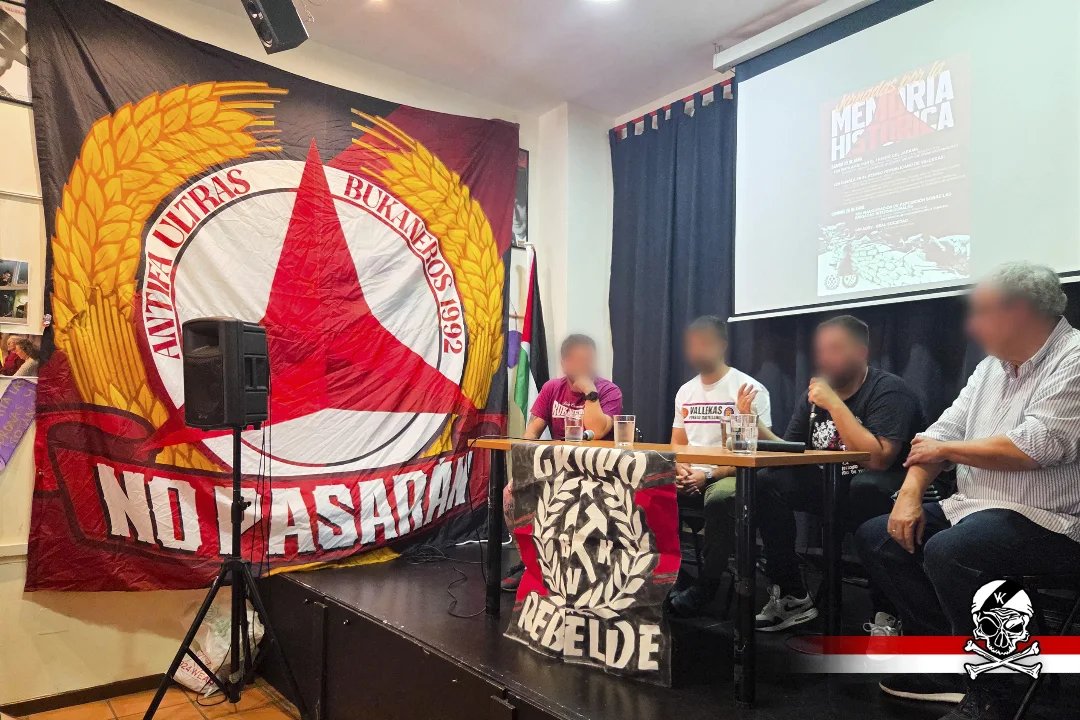 ultras_antifaa's tweet image. #Spain — Rayo Vallecano supporters group Bukaneros organised the second edition of the “Historical Memory Days.” 

At the event held after the visit to the Jarama Front and the commemoration of the International Brigades, it was explained that Estadio de Vallecas was used as a