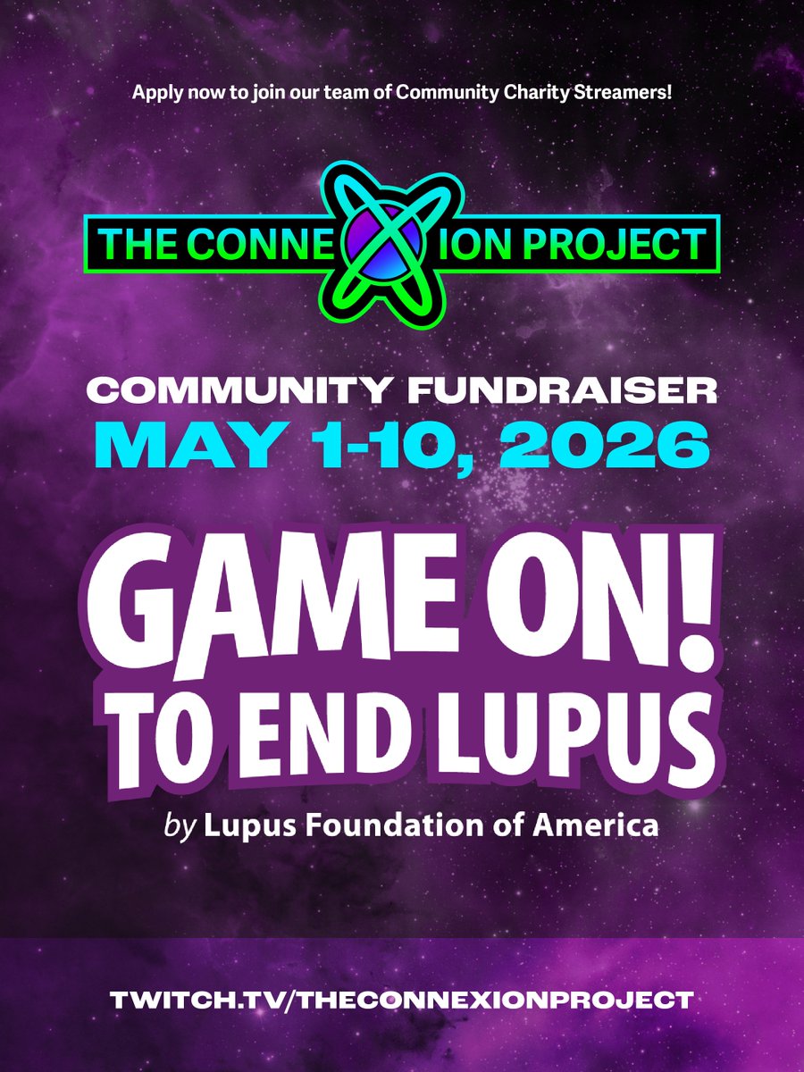 ConnexionProj's tweet photo. This weekend starts our Collaboration with GAME ON! To End Lupus @LupusOrg  EmmDeeFit will be live on the CXP channel May 3rd and our team will be live on their respective channels through this event! We will post here when they are live so keep an eye out!! https://t.co/xAzx7tXsJF
