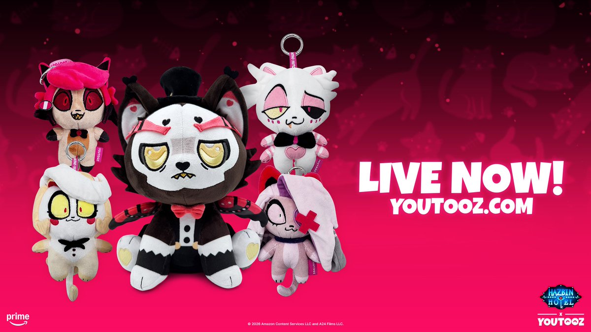 HellaversePrime's tweet image. Hell's cutest kitty collection just dropped 🐱 all new #hazbinhotel x youtooz plushie collection is available now youtooz.com/collections/ha…