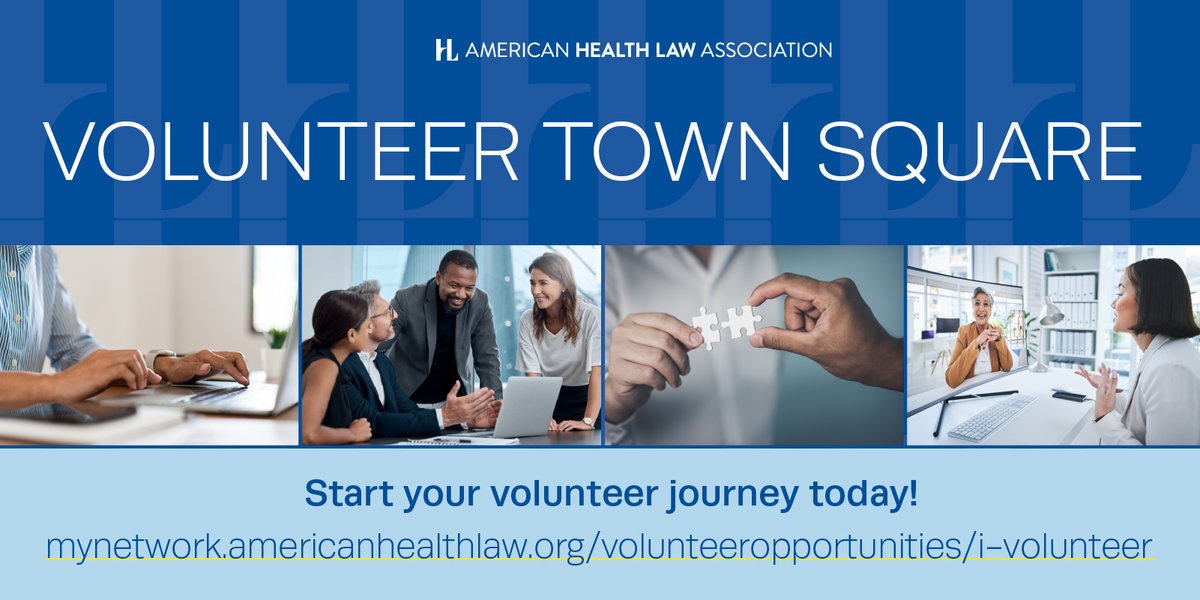 AmerHealthLaw's tweet image. Ready to make an impact in the world of health law? AHLA's Volunteer Town Square is your go-to destination to discover projects that align with your passions, skills, and availability. #AHLAVolunteers #MakeanImpact #HealthLaw

Volunteer Today: bit.ly/3Rhlee5