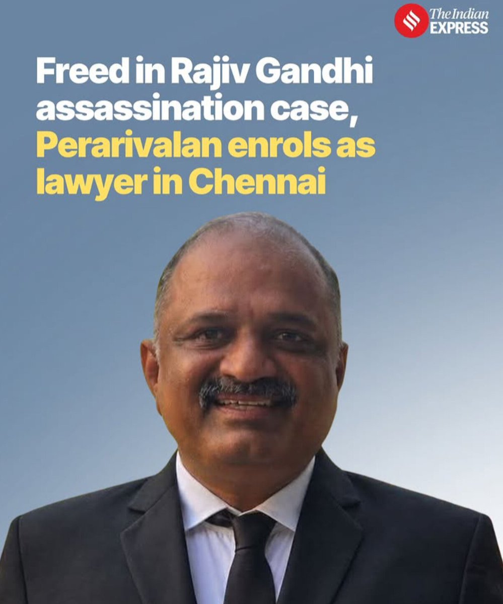 Crazy_Factism's tweet photo. 31 ஆண்டுகள் சிறைவாசத்திற்கு பிறகு,தன்னை சிறைப்படுத்திய அதே சட்டத்துறையில் வழக்கறிஞராக தனது முதல் பணியை, 54 ஆம் வயதில் தொடங்கினார் பேரறிவாளன். ஏப்ரல் 27, திங்களன்று பார் கவுன்சில் உறுப்பினராக தன்னை இணைத்துக்கொண்டு சட்ட பணிகளை மேற்கொண்டார் அவர். #பேரறிவாளன் #perarivalan #lawyer https://t.co/clxrsrkRnT