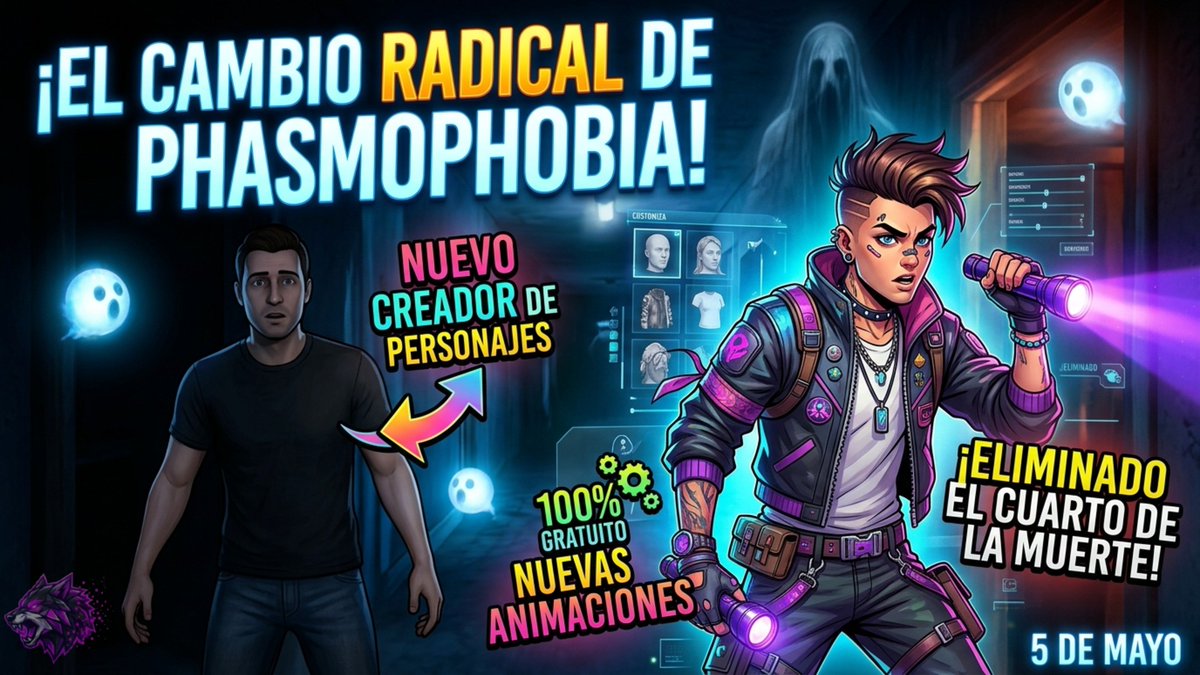 Ch3linski's tweet image. Phasmophobia se actualiza este 5 de mayo en todas las plataformas. Introduce un creador de personajes con cosméticos gratis, nuevas animaciones y elimina la mítica sala de la muerte. Un gran paso hacia la esperada versión 1.0
#ch3linski #NoticiasGamer #Phasmophobia #Gaming