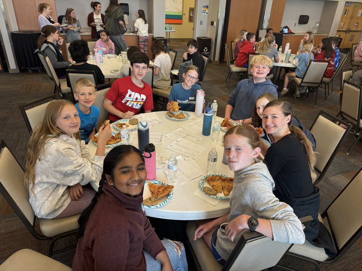 CTMSBulldog's tweet photo. CT super readers representing our student body today at the annual selection of titles for the Trail Challenge! It was fun hearing which books they were most excited about swaying others to vote for. #ReadingIsCool. https://t.co/Roe0bi24zM