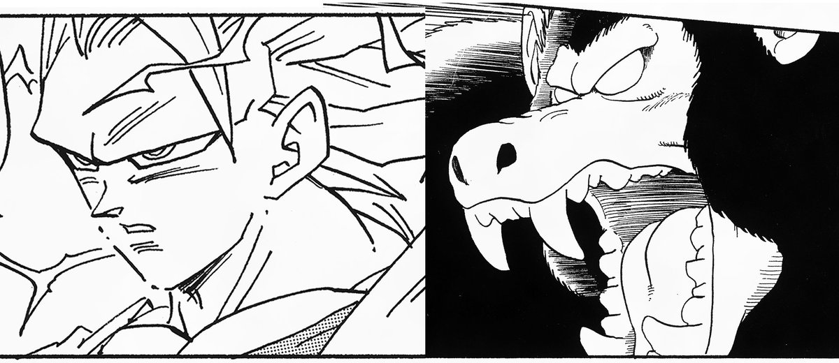 grifin_station's tweet photo. I also find it cool that the skull starts to look more ape shaped, which ties nicely into its oozaru roots.

(Also when Toriyama was conceptualizing SSJ3, he was thinking of giving it a tail) https://t.co/Lj3QiTzg9s