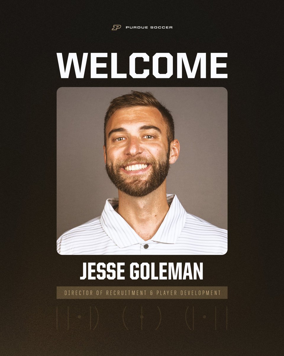 PurdueSoccer's tweet photo. Our new Director of Recruitment &amp; Player Development 🤩

Welcome to Purdue, @jesse_goleman 👏

📄 https://t.co/Oe1uhZJqHO

#BoilerUp🚂 https://t.co/dhFHz1g1KT
