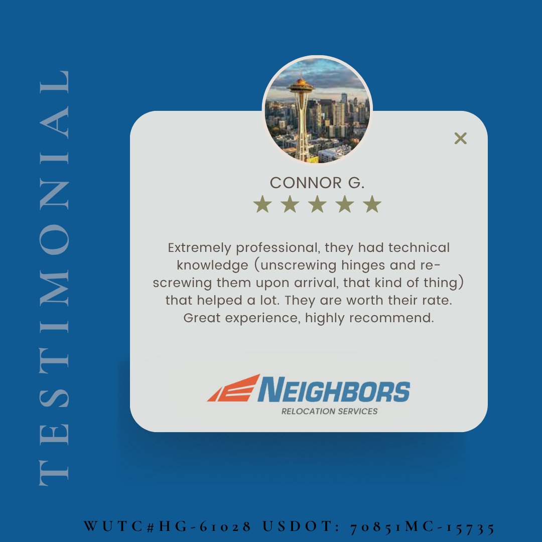 SeattleMover's tweet photo. Another 5-star review to celebrate! We're thrilled to have made your move simple and stress-free. Thank you for choosing us! https://t.co/OLcCU9Th6t