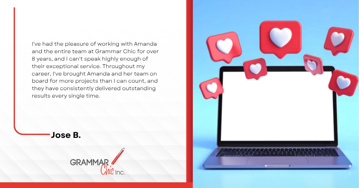GrammarChicInc's tweet image. Strong partnerships lead to consistent results. We’re proud to support our clients over the long term with content that delivers, project after project.
#ClientSuccess #ContentStrategy #BusinessSupport #ProfessionalWriting ow.ly/mAEi50YzPBj