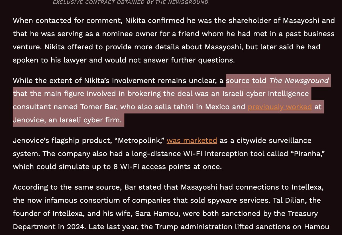 jsrailton's tweet image. WILD: After Pegasus scandal @nayibbukele's 🇸🇻El Salvador went hunting for...more spyware.

Destination: 🇷🇴#Romania

And "better than Pegasus" spyware delivered by clicks or ads for $10.9 million.

Cut-out: A vendor to El Salvador's election system that also took $1.3m in US