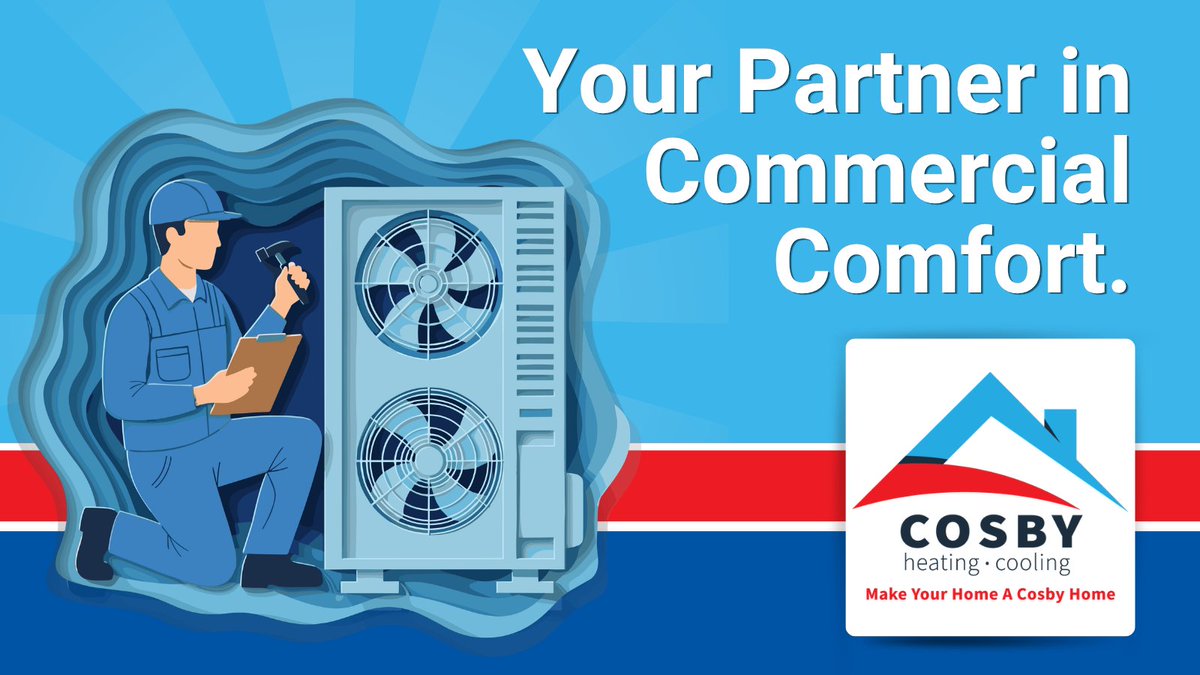 cosbyhvacoh's tweet image. Comfort matters for your customers and employees. Reliable commercial HVAC helps keep your business running smoothly year-round. 💪
#CommercialHVAC #LocalBusiness