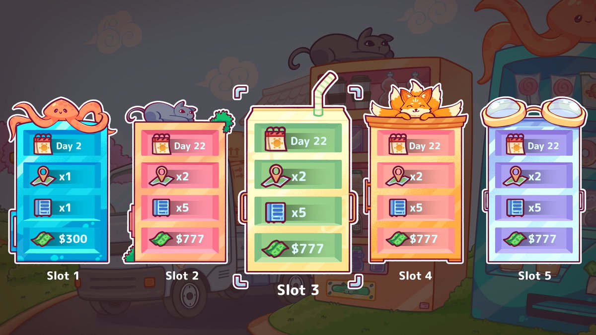 mucahittemel0's tweet photo. Still polishing things up on Vending Machine Co. 
Here’s a timelapse of the save slots 🎨 https://t.co/mWxF5Yoz6A
