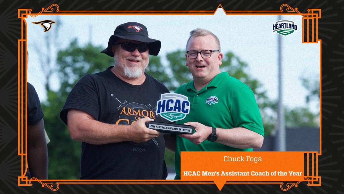 AthleticsAU's tweet photo. A HUGE congrats to Anderson Men's Track &amp; Field Throws Coach Chuck Foga on being selected as the @HCACDIII Men's Track &amp; Field Assistant Coach of the Year! Anderson scored 48 of its 94 points on the men's side in the throws. #SoarRavensSoar #GBGR #TheHeartOfD3 https://t.co/C78gGxNtI2