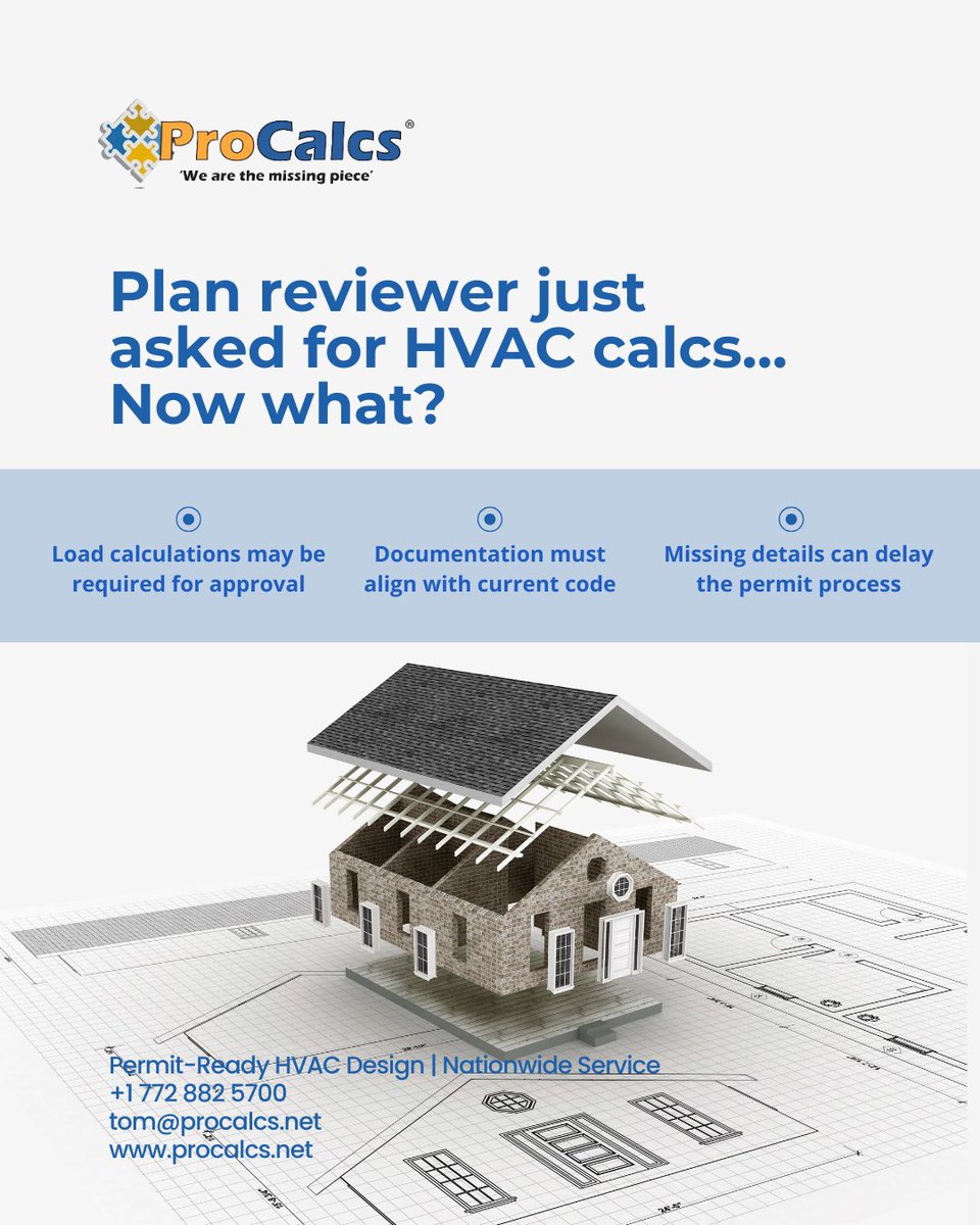 procalcs's tweet photo. That moment catches a lot of projects off guard

If you’re working on a project and need help getting the calculations and documentation in place, we can take care of it

📩 tom@procalcs.net
🌐 https://t.co/b0tgEhcNeE

#procalcs #hvacdesign #manualj #energycode https://t.co/TpViuDJez4