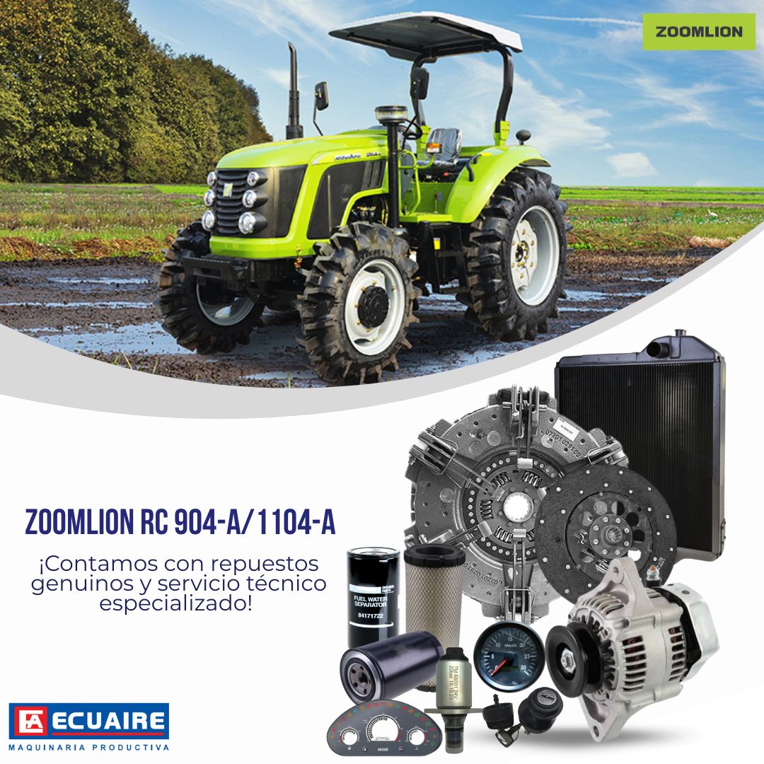 ecuaire's tweet photo. 🚜 Zoomlion RC 904-A / 1104-A 
Potencia que se siente en cada jornada. Te ofrecemos repuestos genuinos y servicio técnico especializado para mantener tu tractor siempre operativo. #Zoomlion #Tractores #MaquinariaAgrícola #RepuestosGenuinos #ServicioTécnico #ECUAIRE https://t.co/Xin6u2jixL