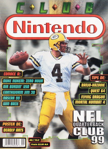 ClubNintendoLat's tweet photo. Edición Año 7 No 9 Portada: NFL Quarterback Club 99, septiembre 1998 "Conoce a Earthworm Jim 3D" #ClubNintendo #CNportada

• Tips: Quest 64, Flying Dragon, Banjo Kazooie, Mortal Kombat 4
• Tops
• Previo: Sim City, Air Boarding' USA, Nascar 99
• Extra 📰
• Póster: Deadly Arts https://t.co/fBtYb0FlWp
