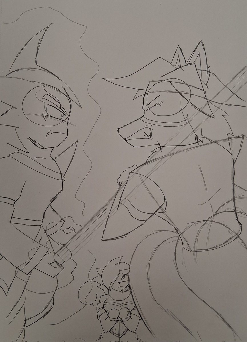 RaiPhox's tweet image. Will O. vs Genzo
---
#furry #anthro #pokemonanthro #ninetales #gallade