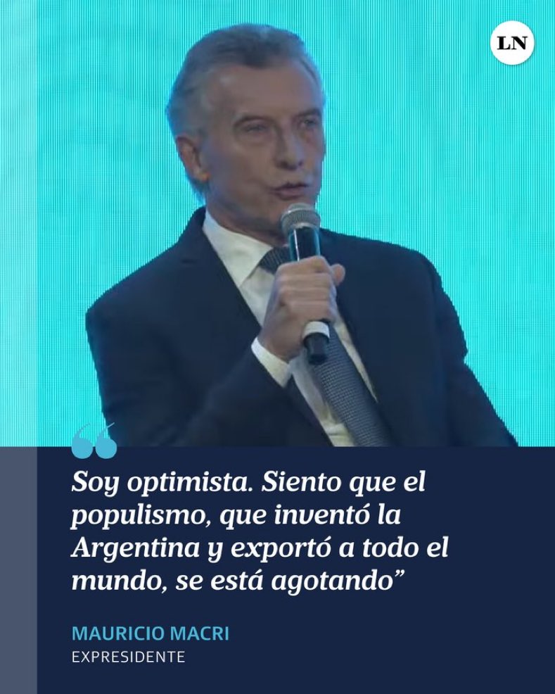 PagniFan's tweet photo. ‼️ Macri: "Soy optimista. Siento que el populismo, que inventó la Argentina y exportó a todo el mundo, se está 
agotando"

¿Apoyas a Mauricio Macri?👇🏼 https://t.co/pGzA0F8C5H