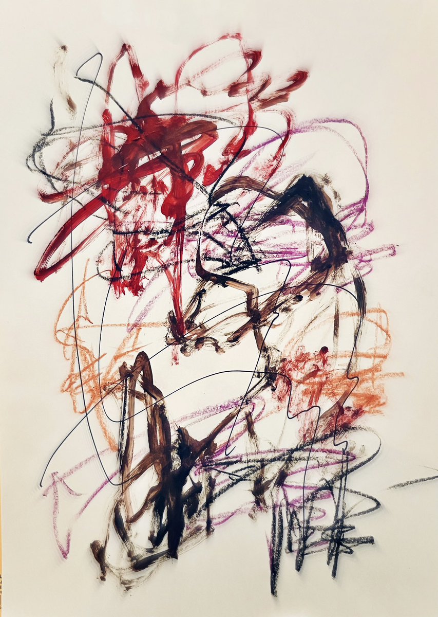 naka_tomo_143's tweet image. 「ひとを夢みて戻る場所」

ドローイング。アクリル、オイルパステル、マジック。

#drawing #painting  #abstract  #RillSaionji