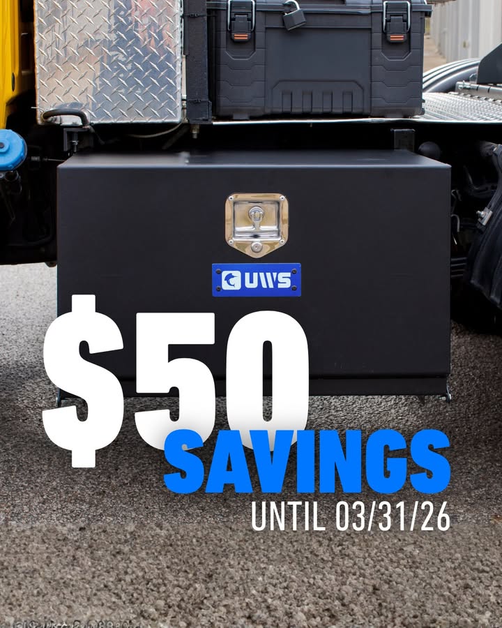 DFWCamper's tweet photo. Turn empty space into secure storage — while you still can.​
 UWS Underbody Toolboxes are eligible for a $50 rebate through March 31st.​
​
#UWS #ImpossiblyStrong Call us today at (817) 461-3363
.
.
.
#FYP https://t.co/N62T70e6nb