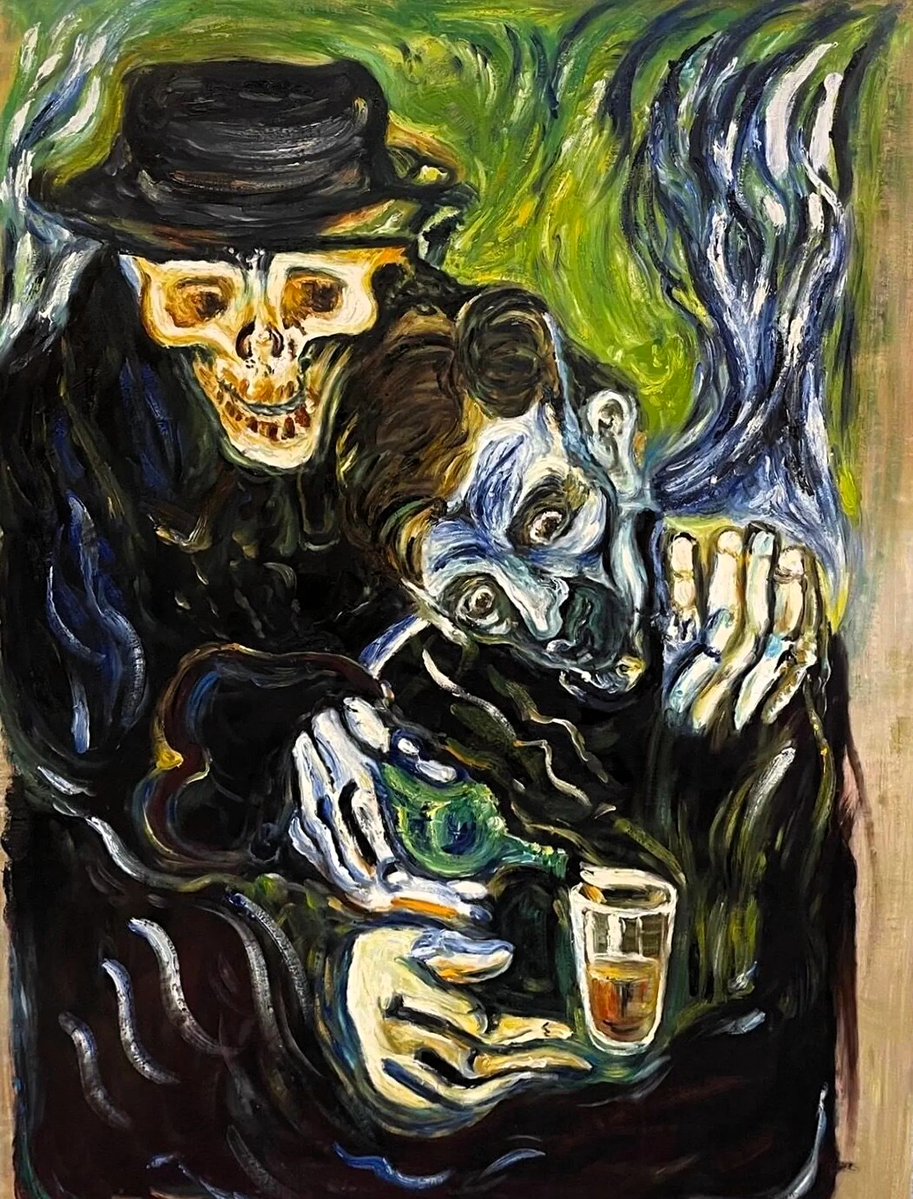 humanpilot's tweet image. The Bitter Cup, 2004 - Oil on canvas by Billy Childish #art #artists