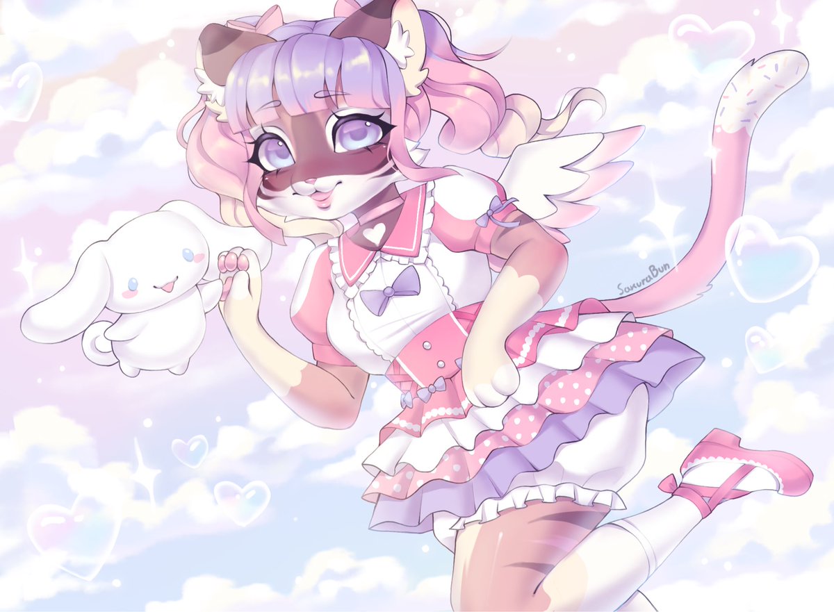 _SakuraBun's tweet photo. Two cuties floating in the sky!! :3 💕

Commission for @/angelic.mochii on ig <3 https://t.co/IiJBkrAFw2