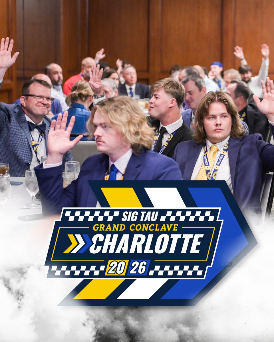 SigmaTauGamma's tweet photo. Grand Conclave is where the future of Sigma Tau Gamma is built🤝This year, we’re heading to Charlotte. Read more about Grand Conclave 2026 here: https://t.co/bEvUqbh3Ft https://t.co/M9JvZGvQIm