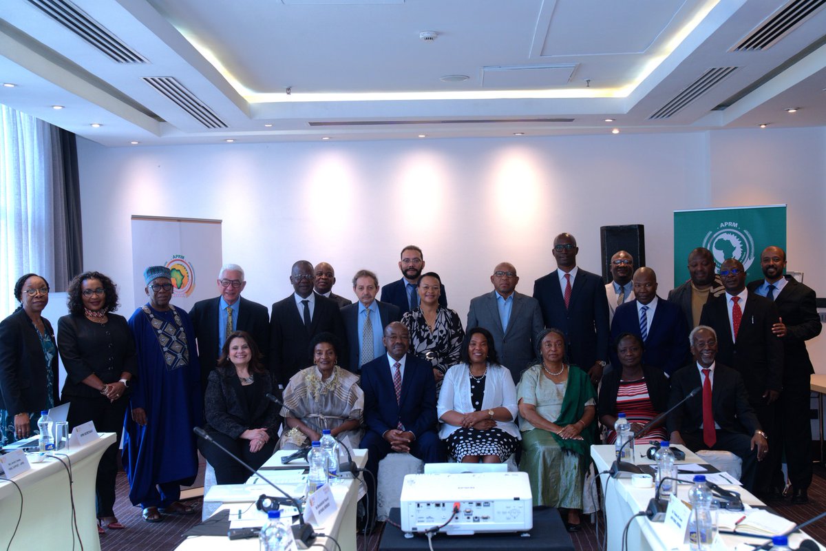 africa_amani's tweet photo. On 27 April, our Exec Director @SolomonADersso delivered a presentation on 'Trends of and challenges to governance in Africa' during the induction of the African Peer Review Mechanism #APRM @APRMorg Panel of Eminent Persons drawing on @africa_amani's signature publication reviewing peace & security and governance in Africa  acompanying the 2026 AU summit, highlighting that the deep democratic governance crisis of this moment can be severly detrimental, in Africa, in some cases turning structural challenges into catastrophe, underscorig the urgency and imperative of mobilising collective action that matches the gravity of this challenge and the critical role of APRM in this respect. We thank H.E.  @APRM_MarieRose CEO of APRM Secretariat for the invitation and trust in Amani Africa and we look forward to more such collaborations.