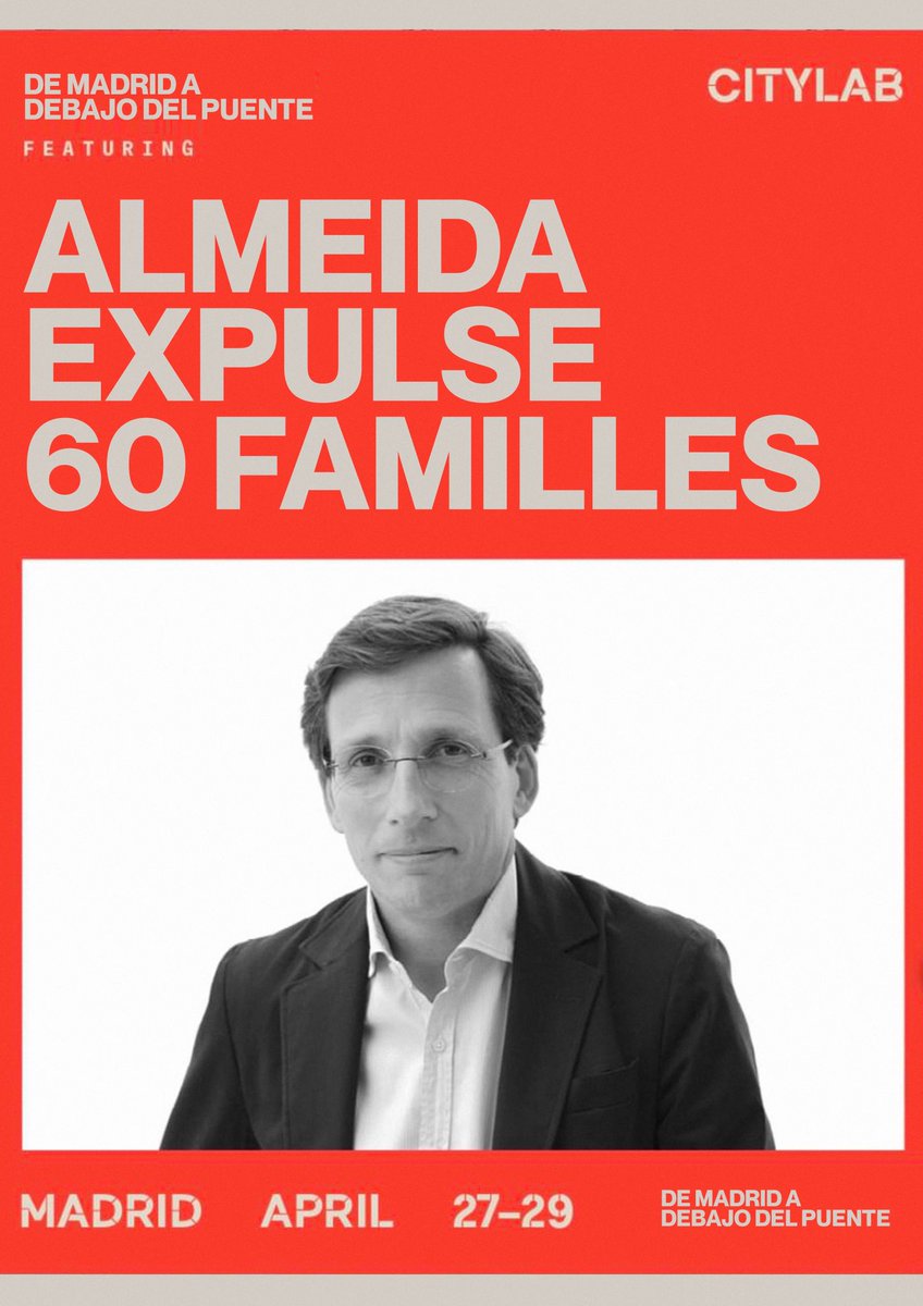 RichardRB69's tweet photo. El alcalde de Madrid @AlmeidaPP_ desahucia a familias vulnerables. 60 desahucios previstos para los próximos 3 meses. @ppopular @PSOE @sanchezcastejon @emvsmadrid @ComunidadMadrid @JuntsxCatBCN @vox_es @Esquerra_ERC @desdelamoncloa @PAH_Santander @PAH_Valencia @PAHSEGOVIA https://t.co/A21CFuBSHl