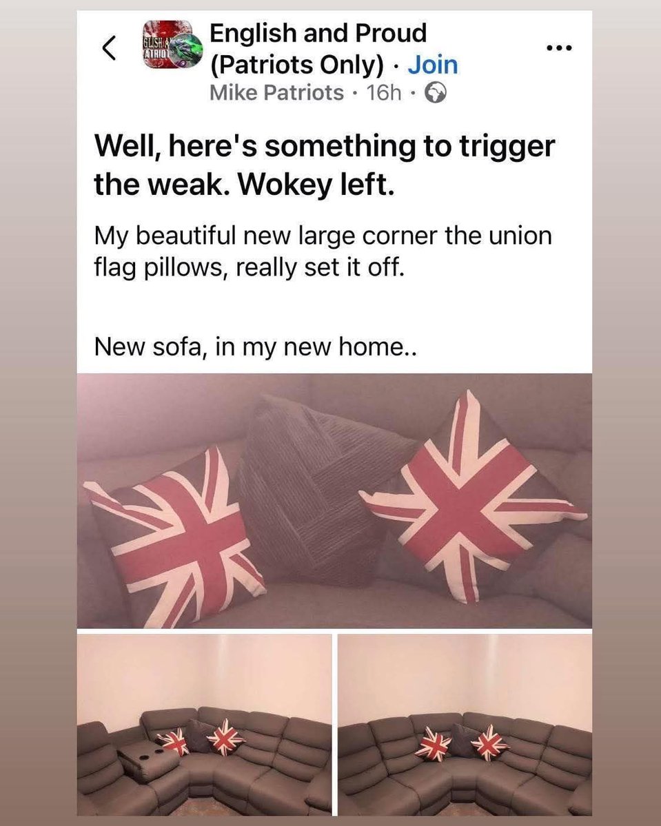 Why do they think we are triggered by a Union flag