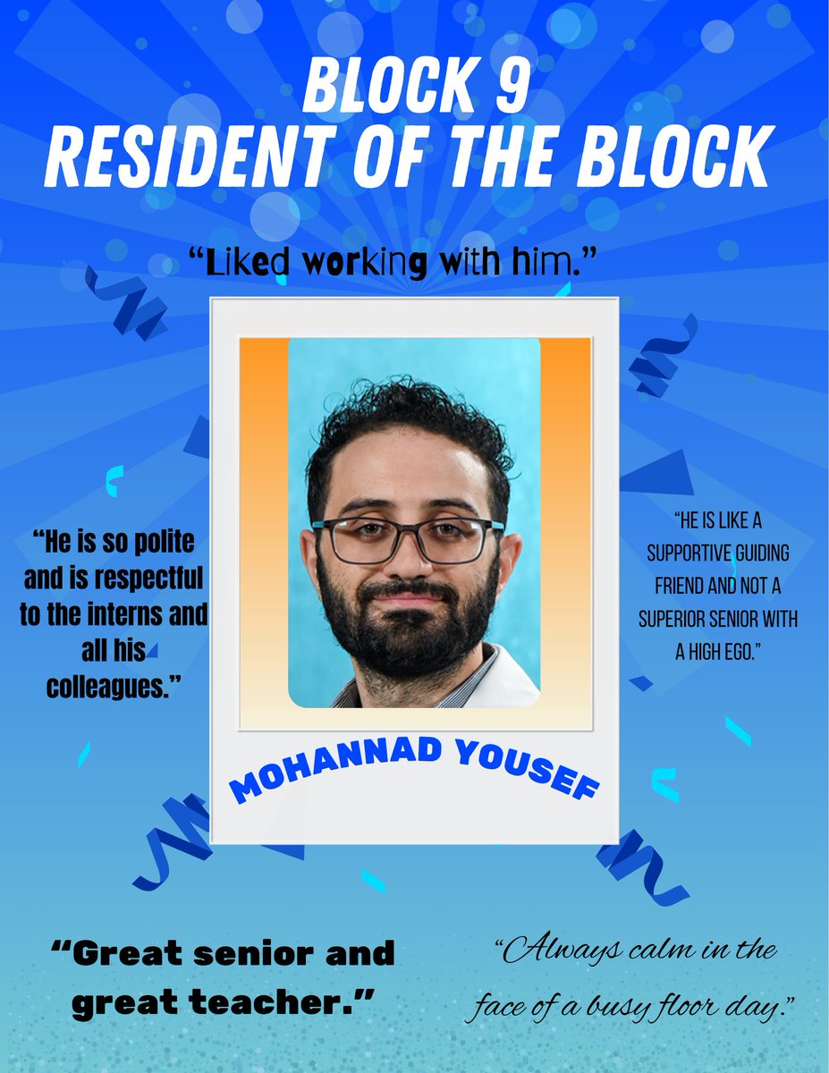 HurleyMSUPeds's tweet photo. Congratulations to Drs. Yousef and Hashmi our Block 9 &amp; 10 Residents of the Block. https://t.co/F1ALQZPBke