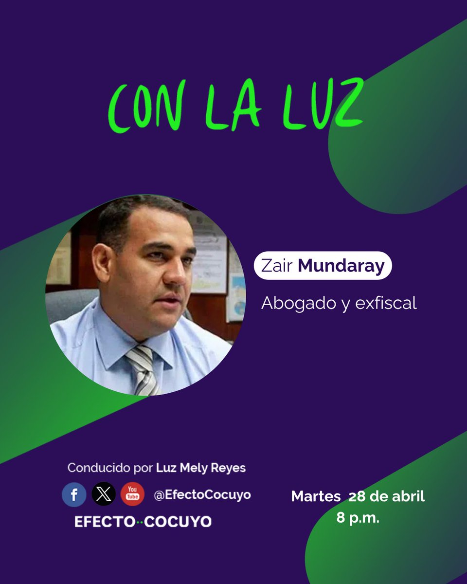 EfectoCocuyo's tweet image. En minutos, nuestra directora @LuzMelyReyes conversará este #28Abr, con @MundarayZair sobre Pdvsa Cripto, en #ConLaluz.

⏰ Transmitiremos a las 8:00 pm, por #FacebookLive, #XLive 📷 y #YouTube.