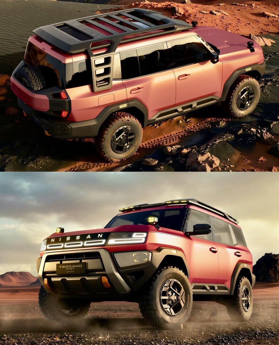 oudkerk30's tweet image. Nissan Terrano / Clásico con un toque moderno: ¡Nissan resucita el Terrano! El legendario 4x4 de Nissan regresa como un SUV híbrido enchufable con un estilo off road. Nota: diarioautomotor.blogspot.com/2026/04/nissan… #Nissan #nissanterrano #Japan2026