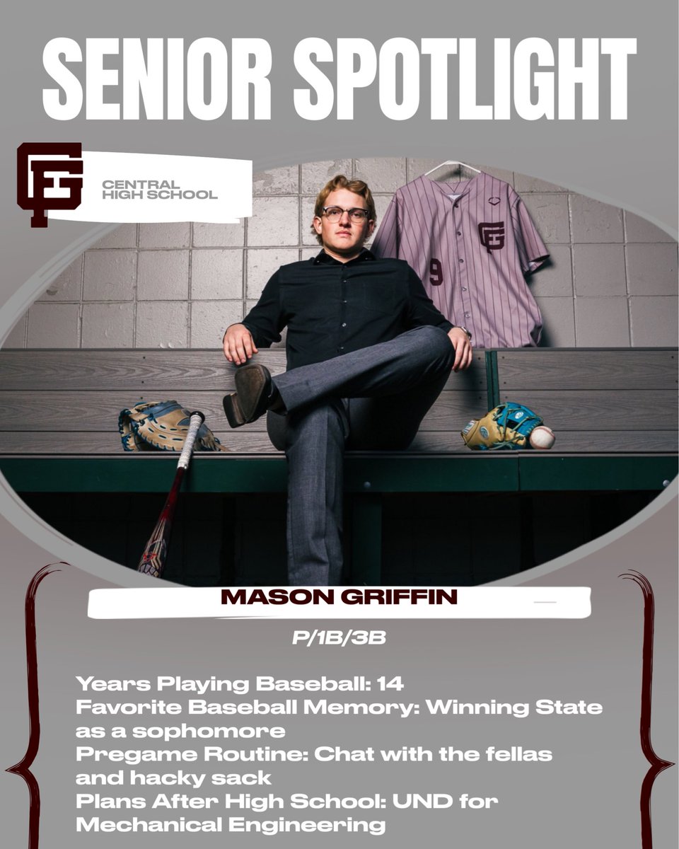 GFCBaseball's tweet photo. It’s a game day but it’s also the first senior spotlight of Senior Week: https://t.co/5UWbL7AX62