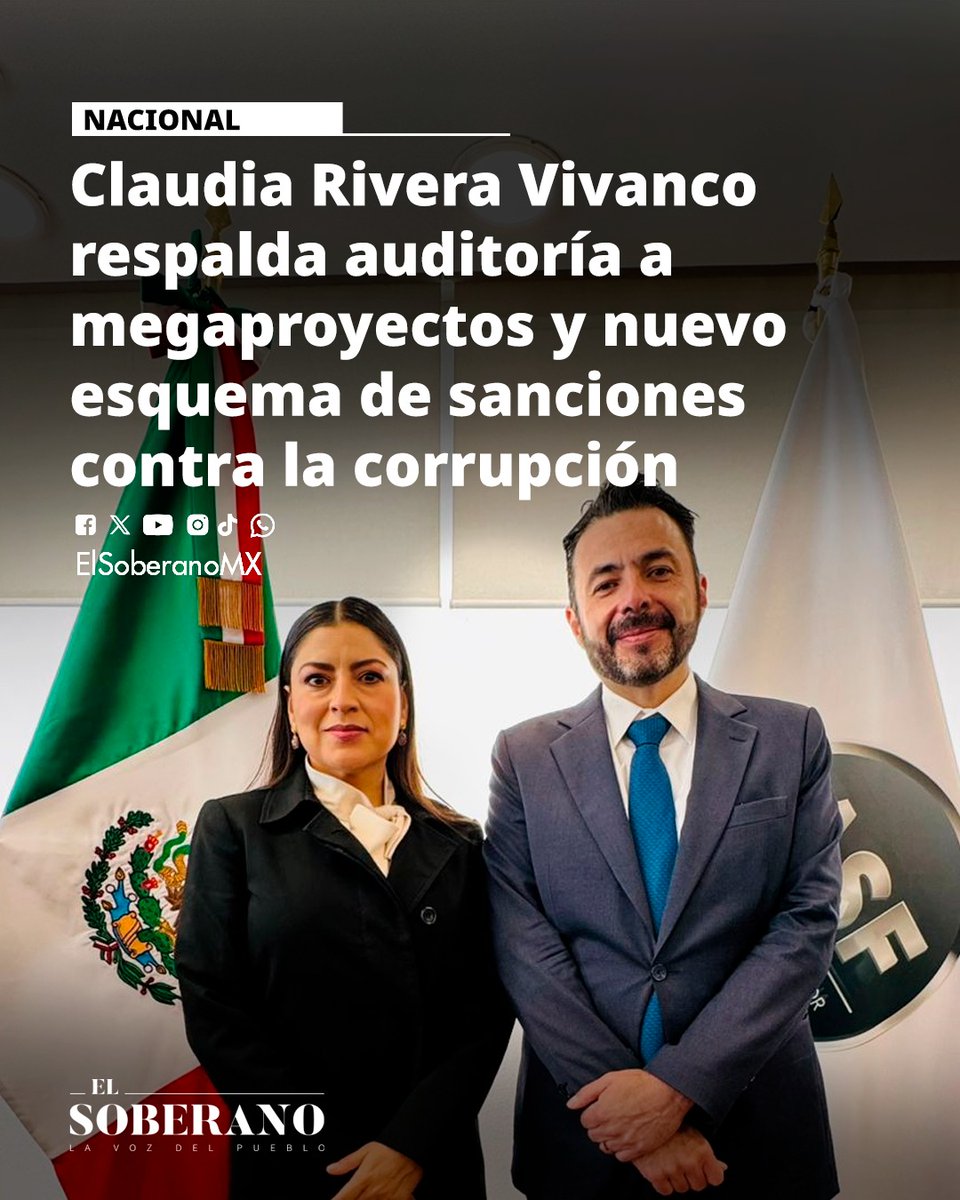 ElSoberanoMX's tweet image. #Nacional 🤝 Claudia Rivera respalda auditoría a megaproyectos y nuevo esquema de sanciones contra la corrupción

La Diputada @RiveraVivanco_ respaldó la estrategia de la ASF para fortalecer la rendición de cuentas y transparentar el uso de recursos públicos.

Más en:
