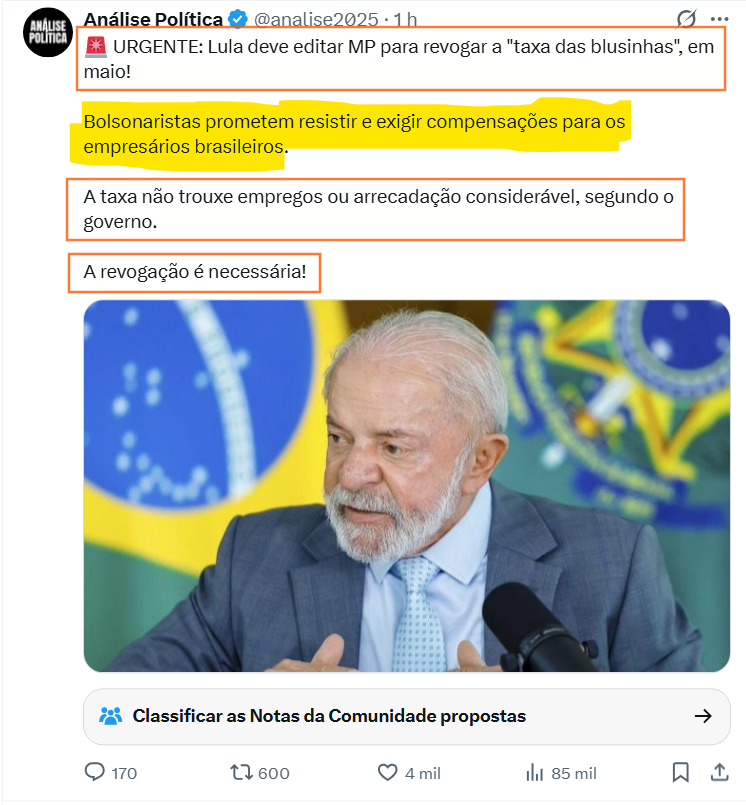 O Perfil petista ajudando a enterrar a candidatura do Lula em 3, 2, 1... 

LULA TAXOU AS BLUSINHAS! 
A TAXA DAS BLUSINHAS É DO LULA!