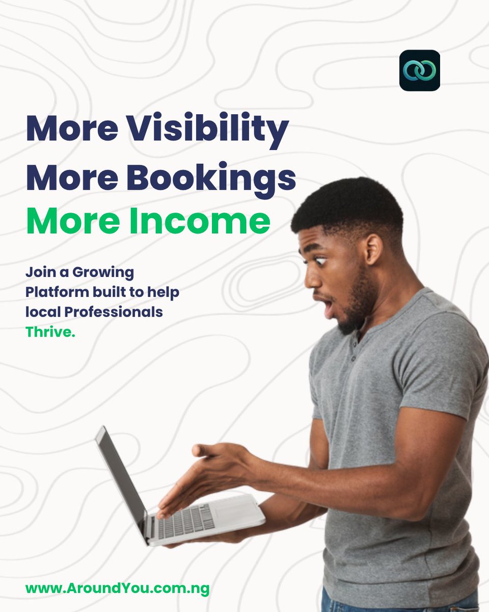 aroundyou_nig's tweet image. Vendors, Stylists, artisans, Plumbers, Event planners, photographers and more Professionals can get all these when you use AROUND YOU

JOIN THE WAITLIST (link in bio or Dm)

#aroundyou #aroundyouNg #startups #Jointhewaitlist