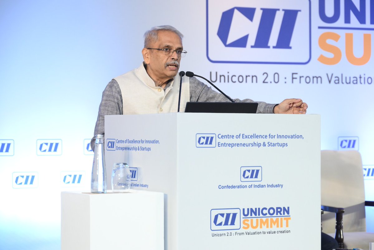 cii_cies's tweet photo. Live from the Unicorn Summit, Delhi

Kris Gopalakrishnan, Chairman, CII CIES, emphasized that founders play a vital role in building the nation’s innovation and economic future. He highlighted Unicorn 2.0 as a new phase for India’s startup ecosystem, driven by deeptech and R&D‑led growth, and underlined the importance of the government’s RDI Fund in supporting this transition.

He reiterated CII’s continued role in enabling collaboration, dialogue, and platforms that help startups scale sustainably.

#UnicornSummit #Unicorn20 #DeepTech #StartupEcosystem #RDI #Innovation #NationBuilding #CII #StartupsOfIndia
