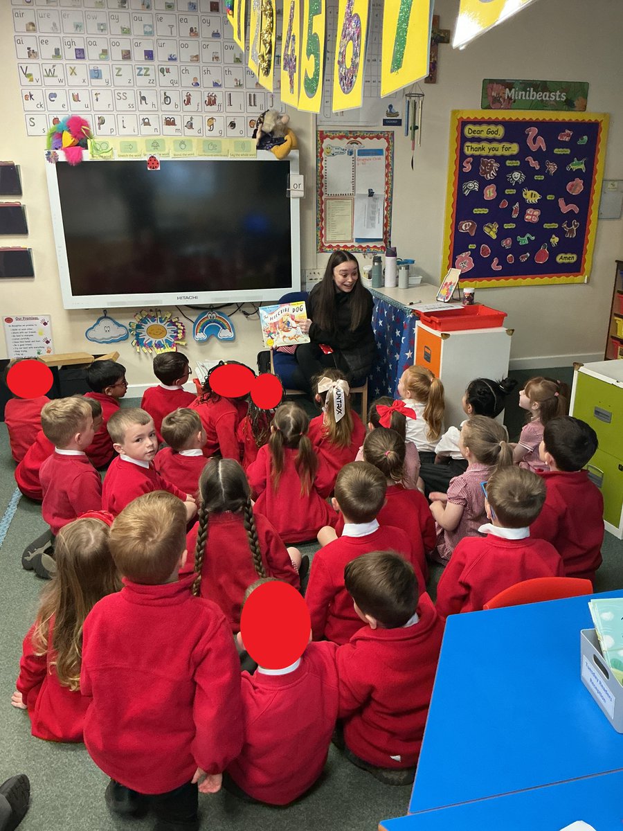 ReceptionSav's tweet photo. As part of our half termly reading swap initiative, Miss Cohen came to read to Reception this morning. Thanks Miss Cohen. Reception loved you coming to visit them. #StSavEng https://t.co/6pbstWrwgD