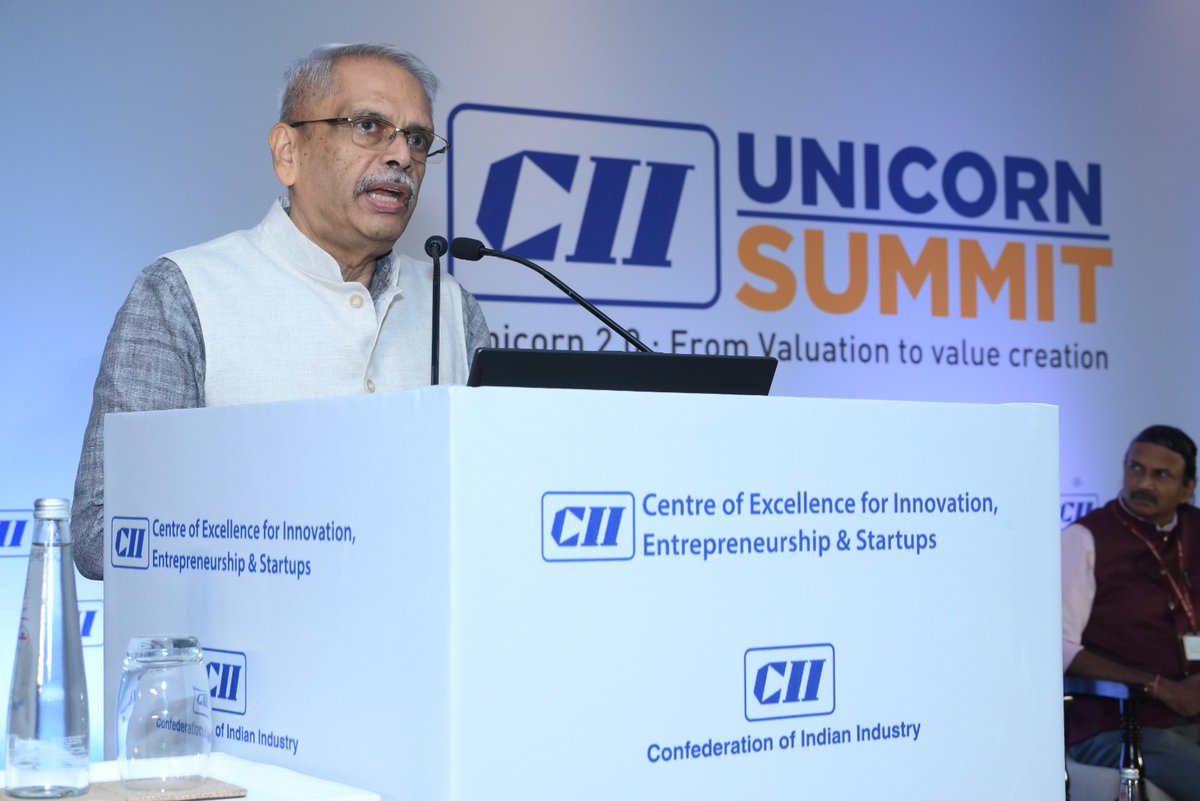 cii_cies's tweet photo. Live from the Unicorn Summit, Delhi

Kris Gopalakrishnan, Chairman, CII CIES, emphasized that founders play a vital role in building the nation’s innovation and economic future. He highlighted Unicorn 2.0 as a new phase for India’s startup ecosystem, driven by deeptech and R&D‑led growth, and underlined the importance of the government’s RDI Fund in supporting this transition.

He reiterated CII’s continued role in enabling collaboration, dialogue, and platforms that help startups scale sustainably.

#UnicornSummit #Unicorn20 #DeepTech #StartupEcosystem #RDI #Innovation #NationBuilding #CII #StartupsOfIndia