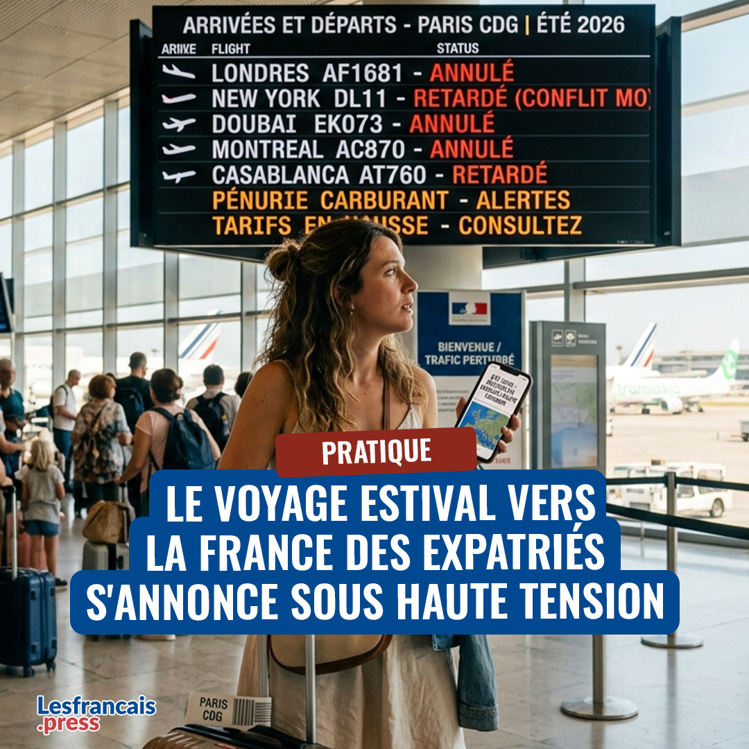 francaispresse's tweet image. ✈️ Prix en hausse, vols supprimés et jusqu'à 6h d'attente à CDG : rentrer en France cet été va être un enfer 👉 lesfrancais.press/voyage-estival…

#Vacances #FDE #Voyage #Été2026 #Aviation
@PhilippeTabarot @DGAC @IATA  @airfrance @transaviaFR @Ryanair @easyJet @uaf_aeroports @ParisAeroport