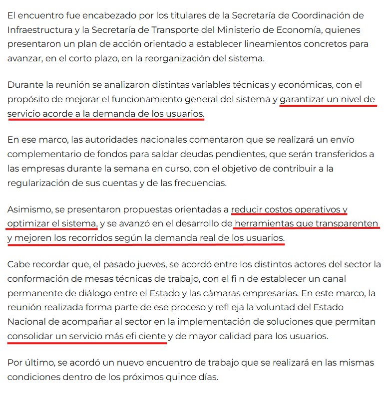 javisluk's tweet photo. ¿No me creés que quieren reducir frecuencias o líneas de bondis?

Mirá lo que dicen los últimos dos comunicados de la Secretaría de Transporte tras reunirse con las cámaras de colectivos en abril:

👉"Garantizar un nivel de servicio acorde a la demanda de los usuarios"

👉"Reducir costos operativos y optimizar el sistema"

👉"Herramientas que transparenten y mejoren los recorridos según la demanda real de los usuarios"

👉"Trabajar en propuestas de reorganización del sistema"

👉"Garantizar un servicio eficiente"

Apenas les interesa disimularlo.

Acá:
➡️https://t.co/LiofctWwYK
➡️https://t.co/1VEyzy3vx6
