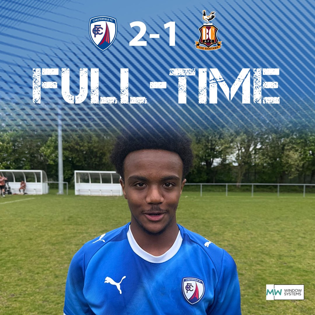 ChesterfieldYth's tweet photo. The youth team ran out 2-1 winners over Bradford City this morning 🙌

Wainman and Nicholls with the goals, with Mosiah Chambers named Man of the Match 📸

#Spireites https://t.co/4Dkvx9L52m