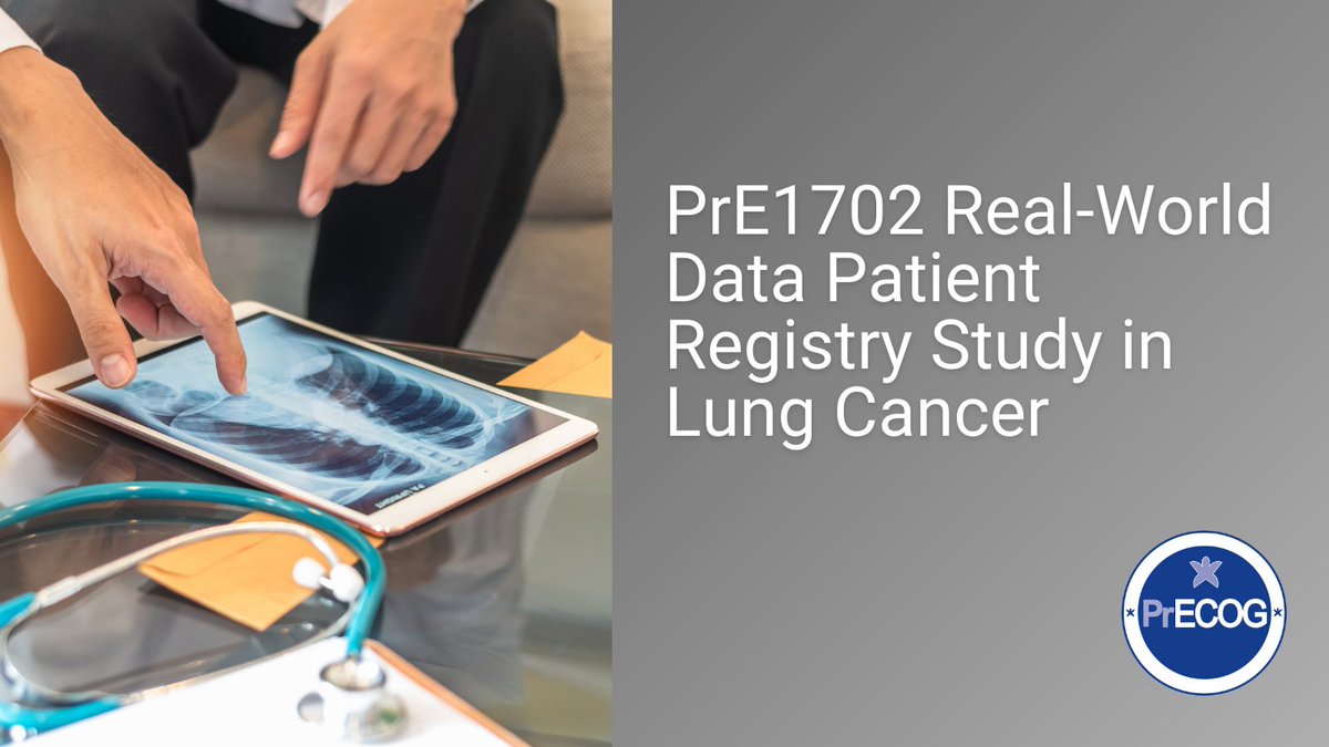 PrECOGonc's tweet image. Kudos to @JeffersonUniv for enrolling their first patient in #RealWorldData #PatientRegistry PrE1702! This study is evaluating how well osimertinib +/- chemo/IO works to control EGFR+ #LungCancer in patients not in a #ClinicalTrial. bit.ly/pre1702-study