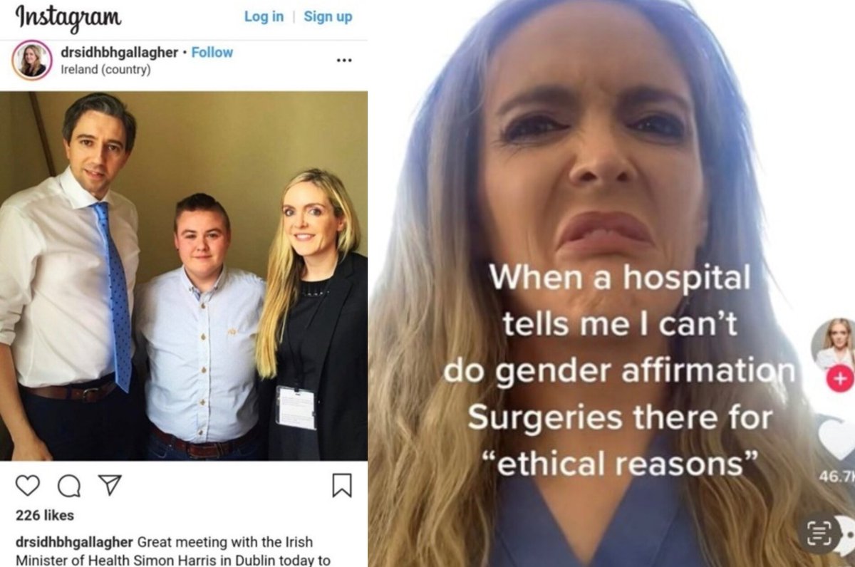 Earlier today Taoiseach Micheál Martin shocked the nation by saying "children can be transgender."

But it gets a lot worse. 

Simon Harris met with notorious plastic surgeon Sidbh Gallagher, widely known for her "yeet the teets" social media posts where she celebrates chopping