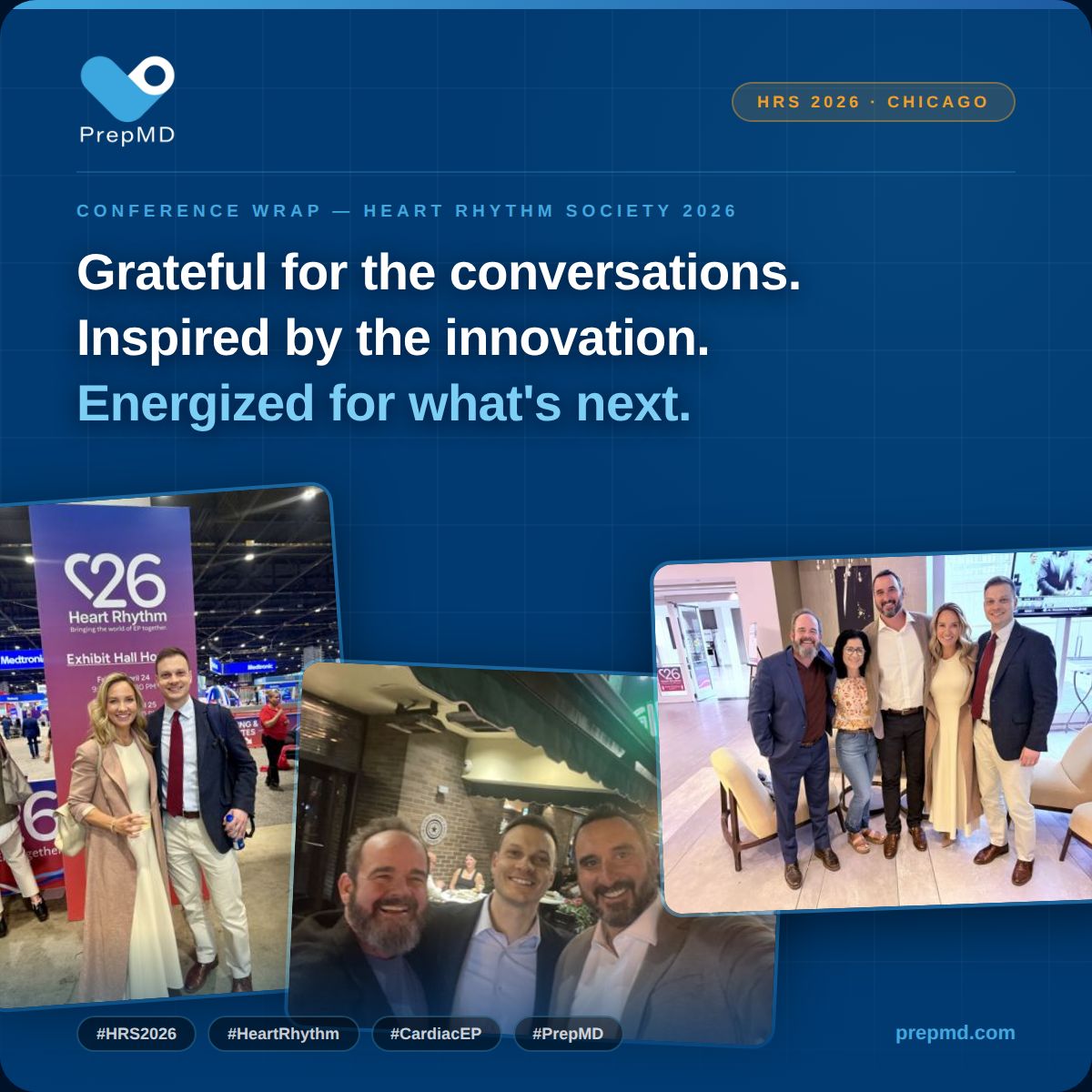 PrepMD's tweet photo. Great conversations. Stronger connections. Real momentum coming out of HRS 2026.

Grateful for every conversation and the energy this community continues to bring - thank you to everyone who made it such a meaningful week. 

#PrepMD #HRS2026 https://t.co/MqwJjTXb0z